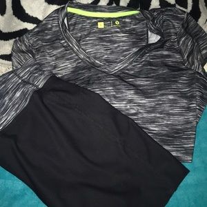 Gym Capris and Shirt Set